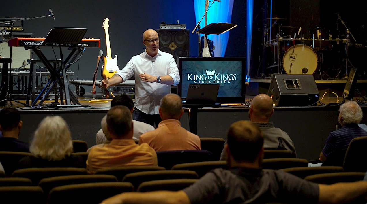 Greg speaking at King of Kings Ministries